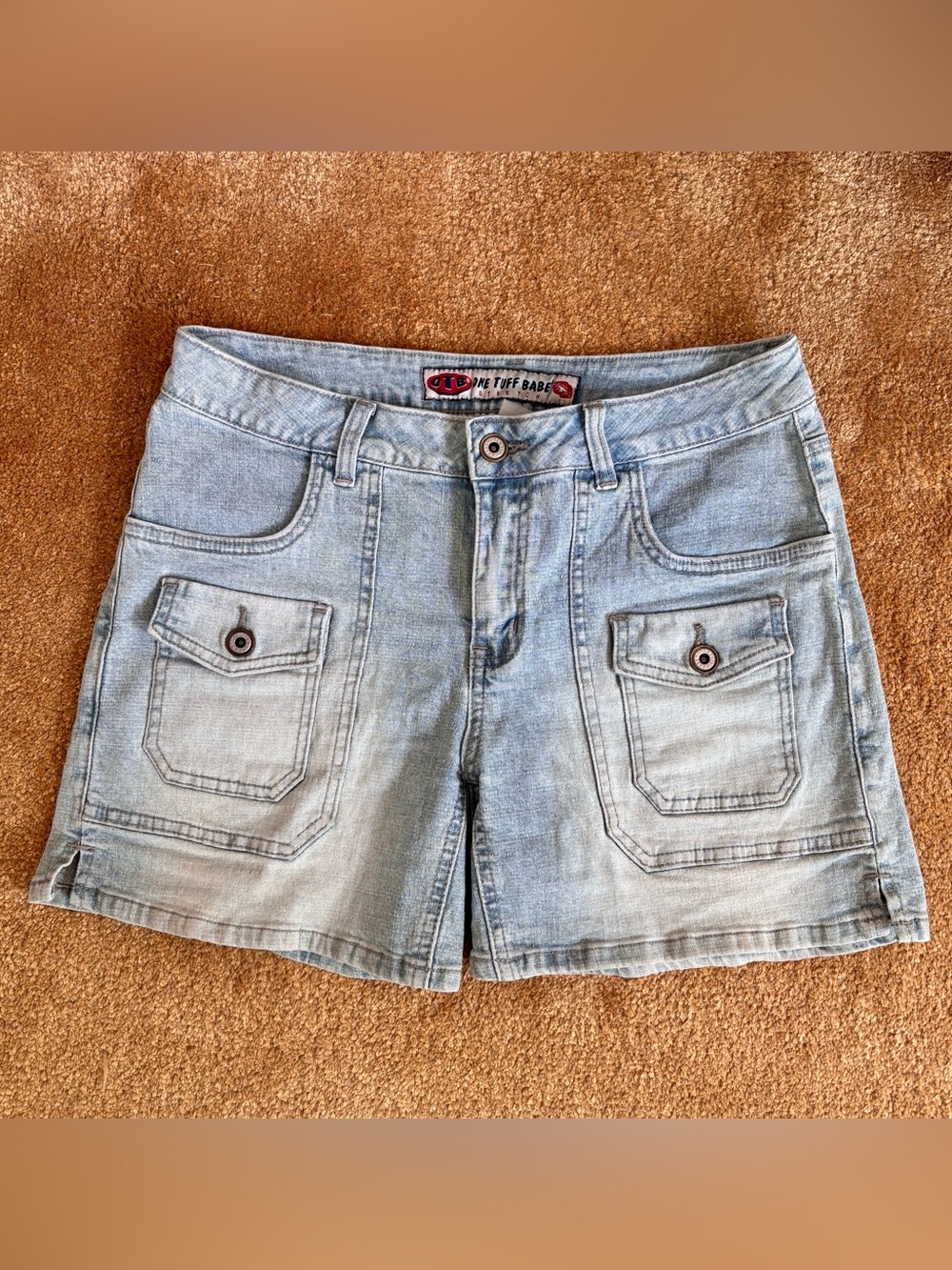 Vintage ONE TUFF BABE 90'S Women's Stretch Shorts Denim Jeans Junior's Size 9/10
